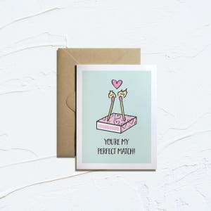 Tarjeta de San Valentín imprimible: ¡Eres mi pareja perfecta! San Valentín divertido, Tarjetas de camping, Descarga instantánea, Juegos de palabras de amor, Tarjeta electrónica