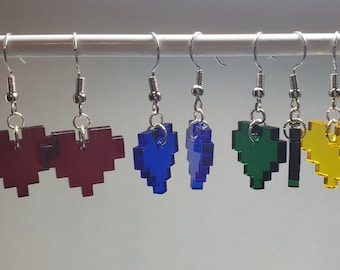 Pixel Heart Earrings