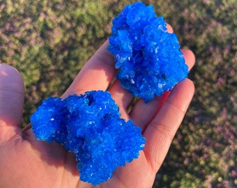 カルカンサイト 標本 ブルーカルカンサイト鉱物 - ラボ育成展示用鉱物 / 標本 / 結晶 - Etsy