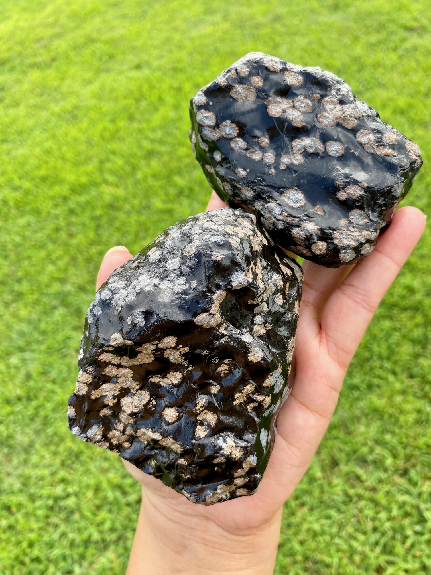 スノーフレークオブシディアン - Etsy 日本