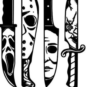 Horror Theme Knives SVG, Digital File, Two Versions image 1