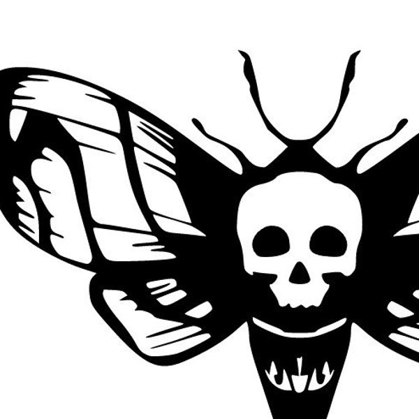 Death's Head Moth, Hawkmoth, Horror Theme SVG, Digital File