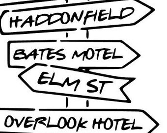 Directional Sign Horror Theme SVG, Digital File