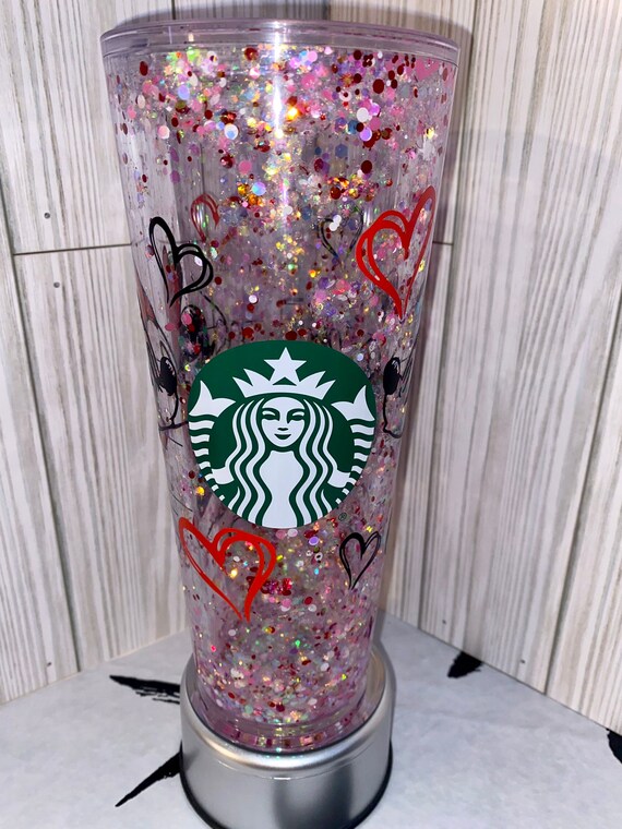 Mickey and Minnie Snow Globe Tumblers, Starbucks, 24oz Venti, Mickey Mouse,  Minnie Mouse 