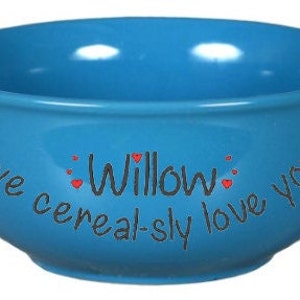 I Cereal-sly Love You Personalized Romantic Cereal Bowl, Valentine&#39;s Day Gifts, Romantic Gifts, Gifts for Her, Kids Gift, Couples Gifts