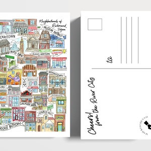 Pocztówka Dzielnice Richmond | Richmond RVA Wirginia VA Dzielnica Muzeów Carytown The Fan Church Hill Shockoe Bottom Jackson Ward VCU mcv