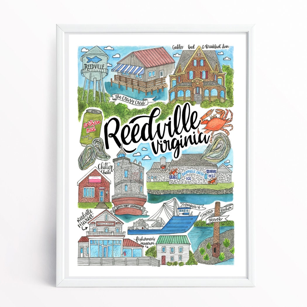 Reedville Art Print Virginia Northern Neck Potomac