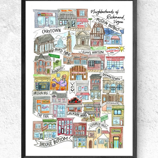 Wijken van Richmond | RVA Virginia Museum District Carytown Shockoe Bottom Church Hill Randolph Byrd Park Scotts Addition Jackson Ward