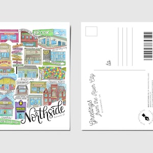 Carte postale Northside RVA + Mini-impression | Richmond Virginia Lakeside Bellevue Ginter Park VCU MCV Labernum Park Lewis Ginter Brookland Park uofR