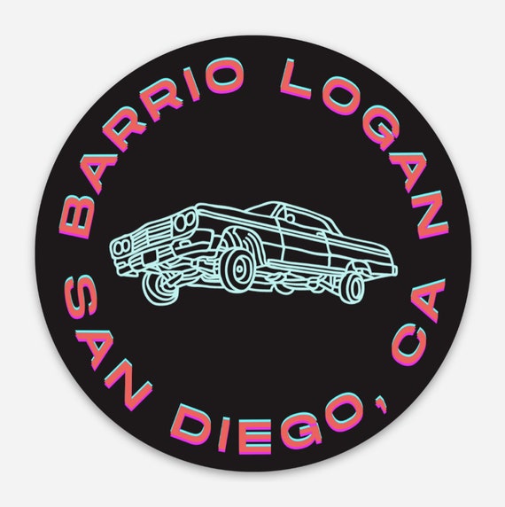 Barrio Logan Neon Sticker | San Diego, CA California Mexico Chicano Culture El Movimiento SD Logan Heights Classic Cars West Coast Lowrider