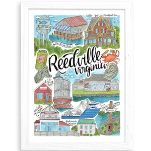 Reedville Art Print | Virginia Northern Neck Potomac Chesapeake Rappahannock Smith Point Lighthouse VA MD Westmoreland Tappahannock Tibitha