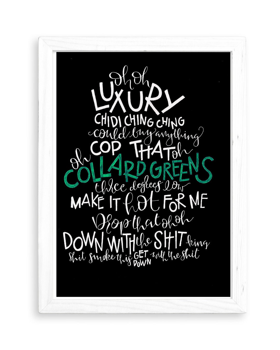 Collard Greens Kendrick Lamar Schoolboy Q Wall Art Print Etsy India