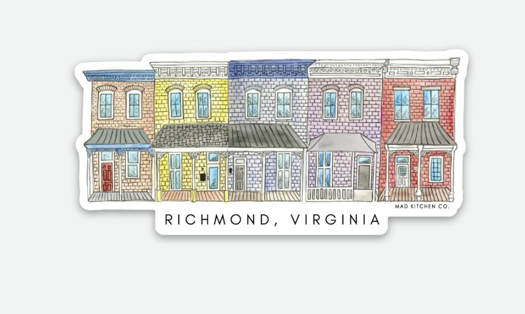 Iconic Rva Signs Richmond, VA Sticker | RVA the Fan Oregon Hill Church Hill Jackson Ward ...