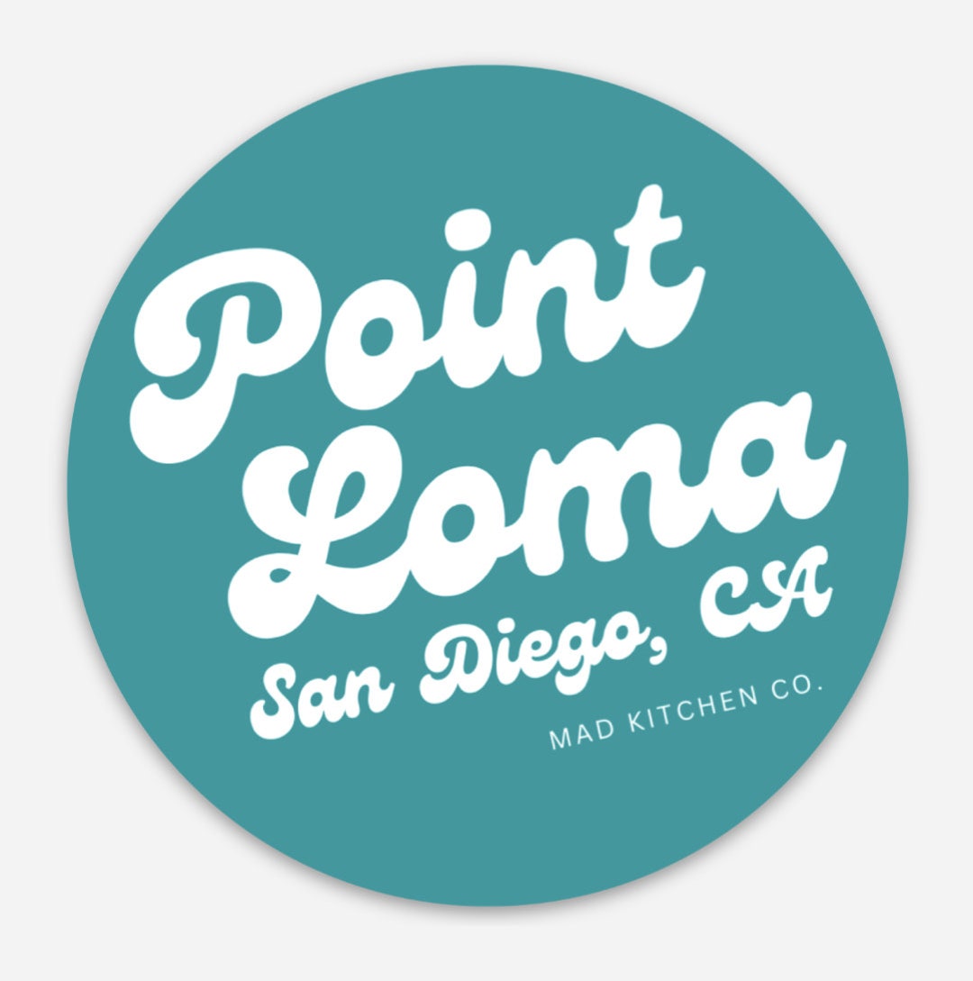 Point Loma, CA Sticker I California San Diego Teal Turquoise Green