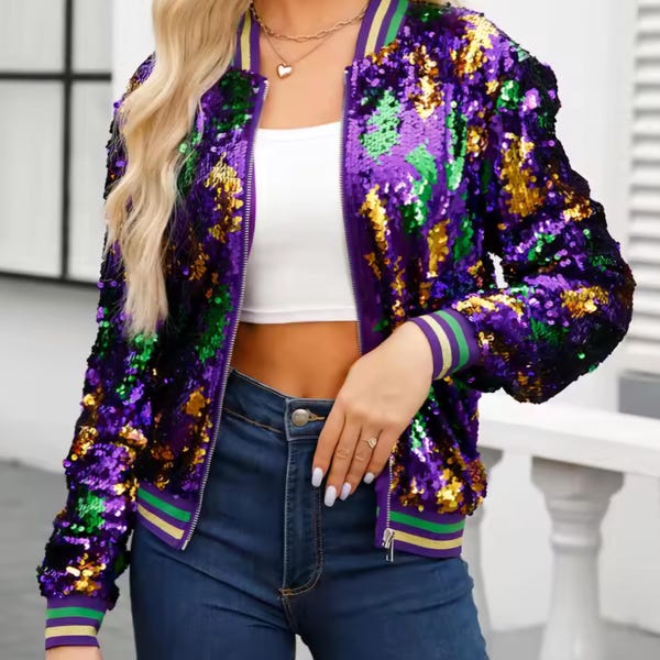 Grey Sequin Jacket