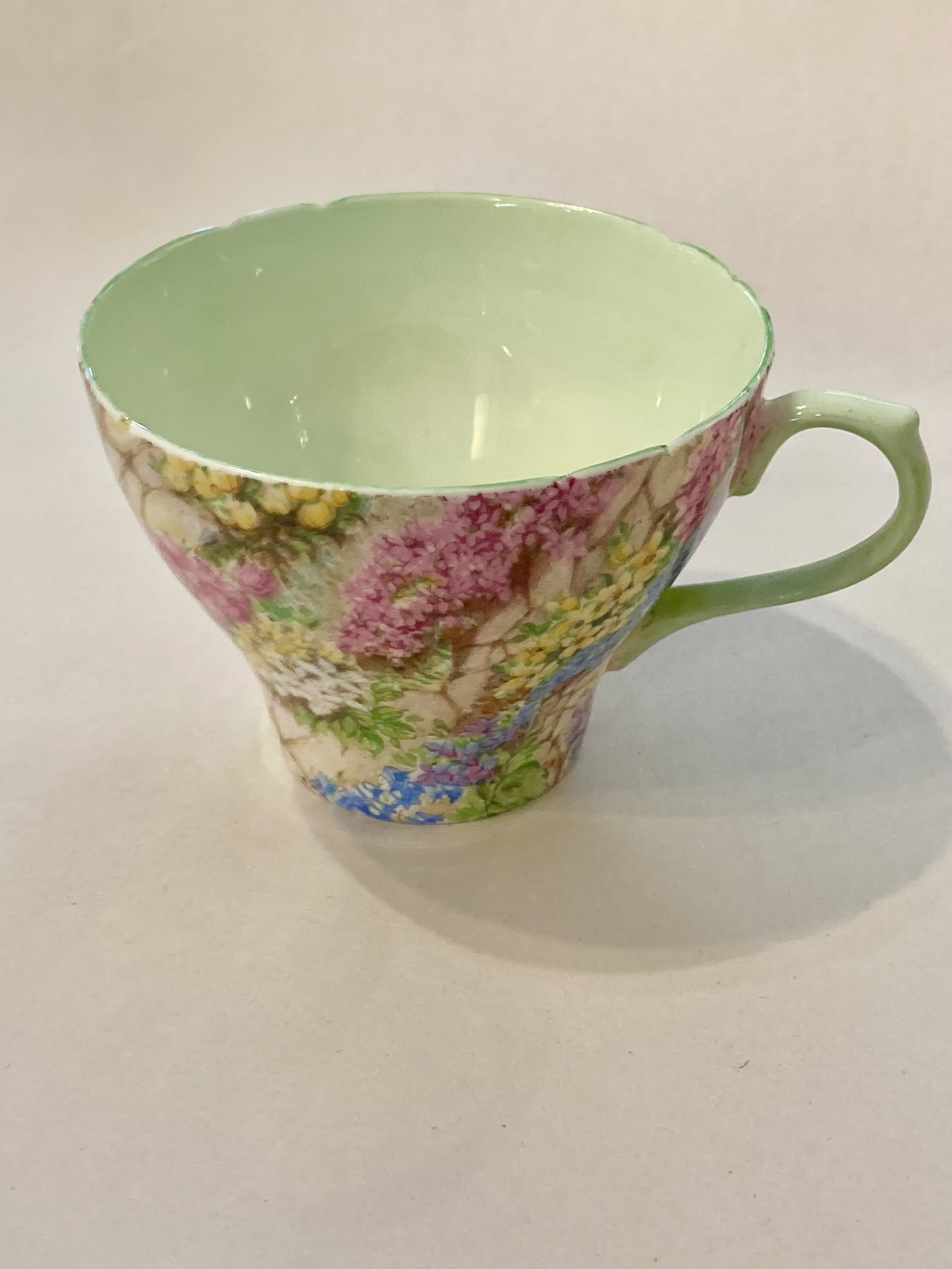 Shelley Fine Bone China England Rock Garden 13454 Chintz Cup