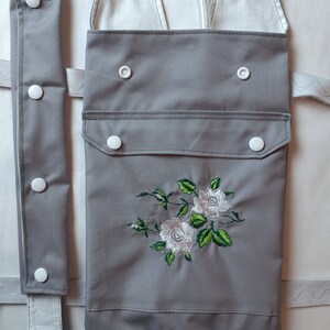 Embroidered catheter leg bag cover pocket . 画像 5