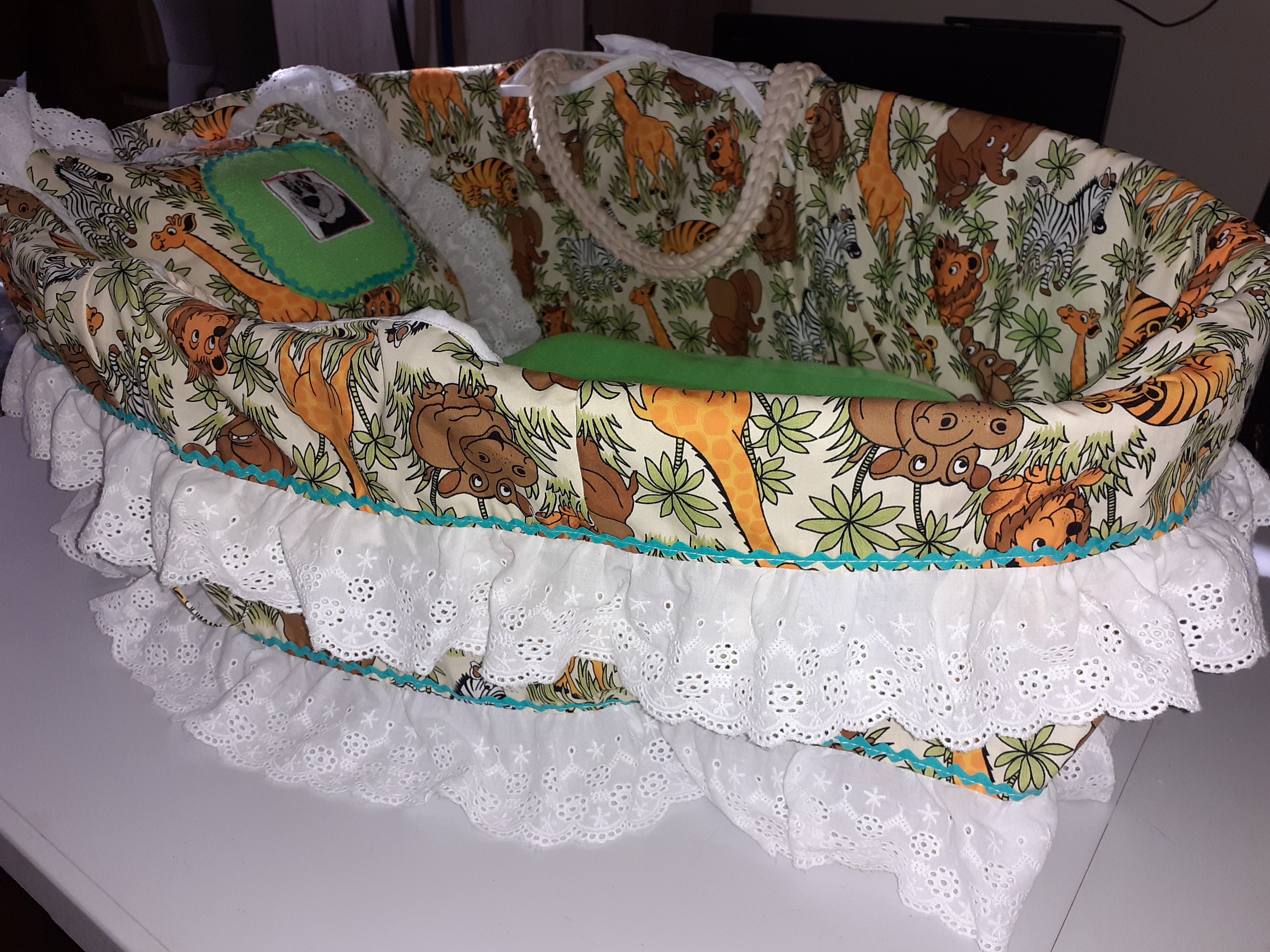 Moses basket bedding. Options with or without a basket made Etsy