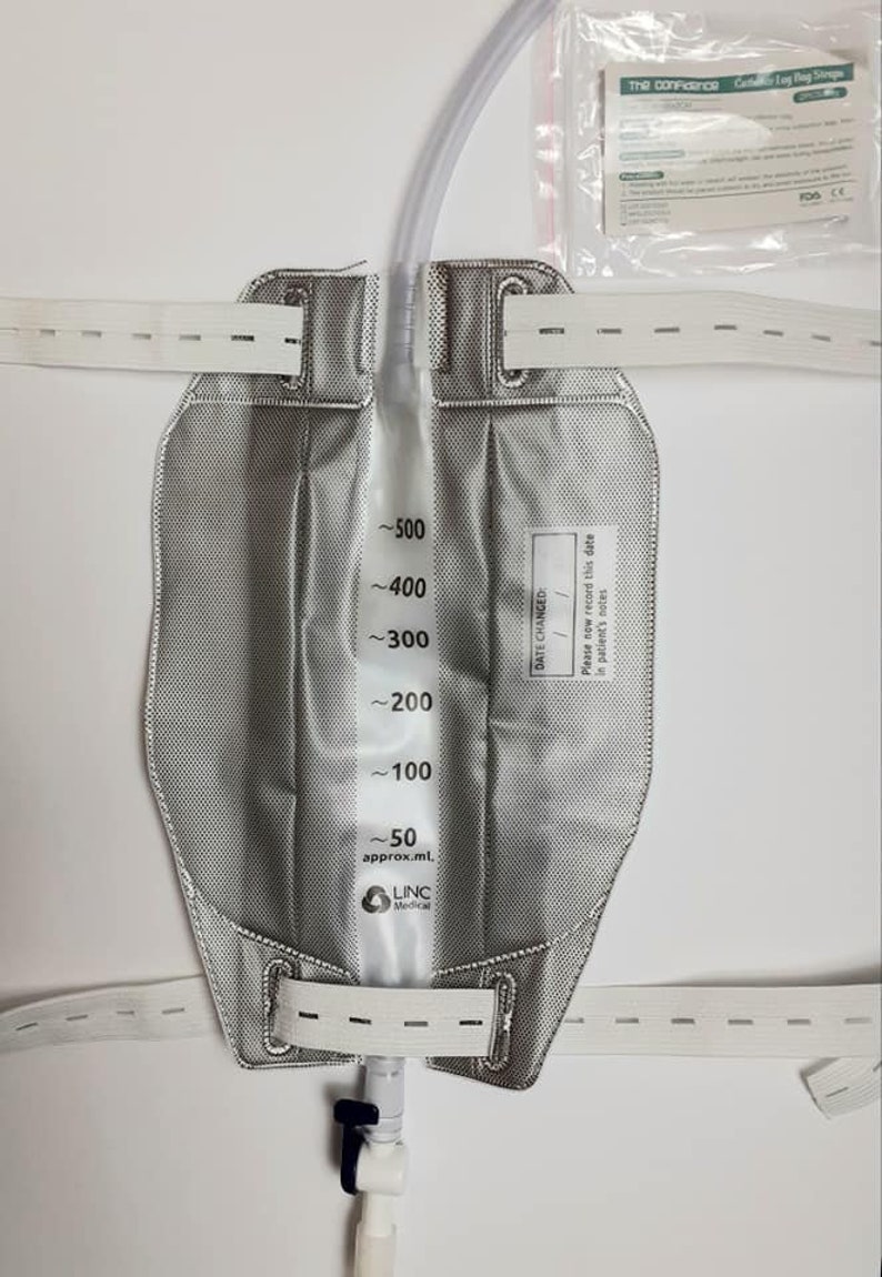 Catheter leg bag cover with a pocket, variations. image 6