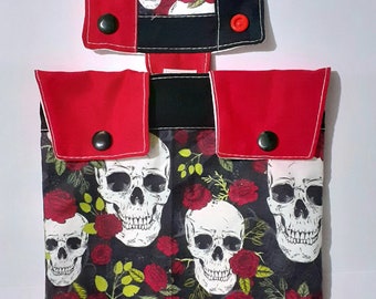 Skulls and roses.. Catheter leg bag cover + variations.