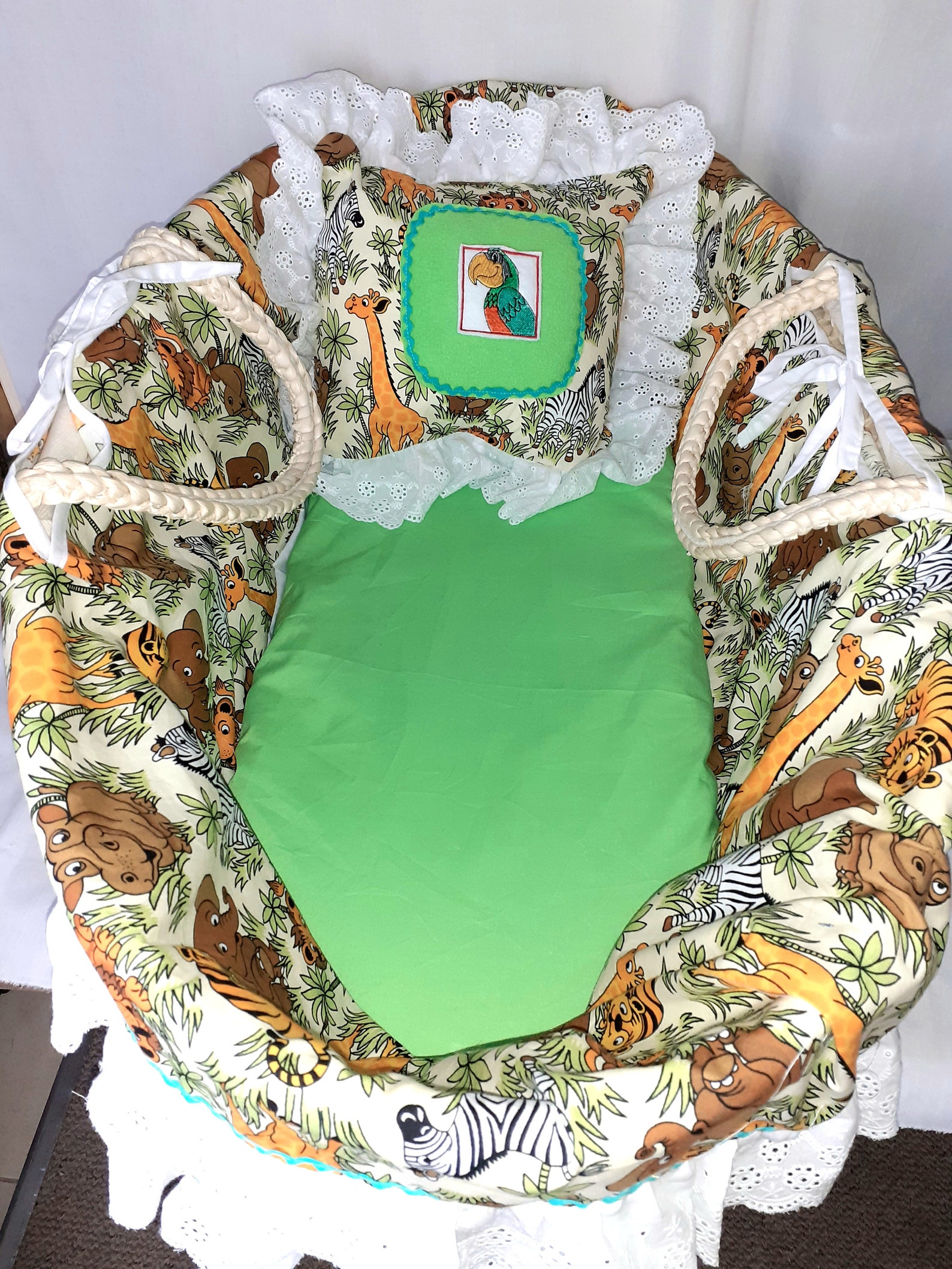 Moses basket bedding. Options with or without a basket made Etsy