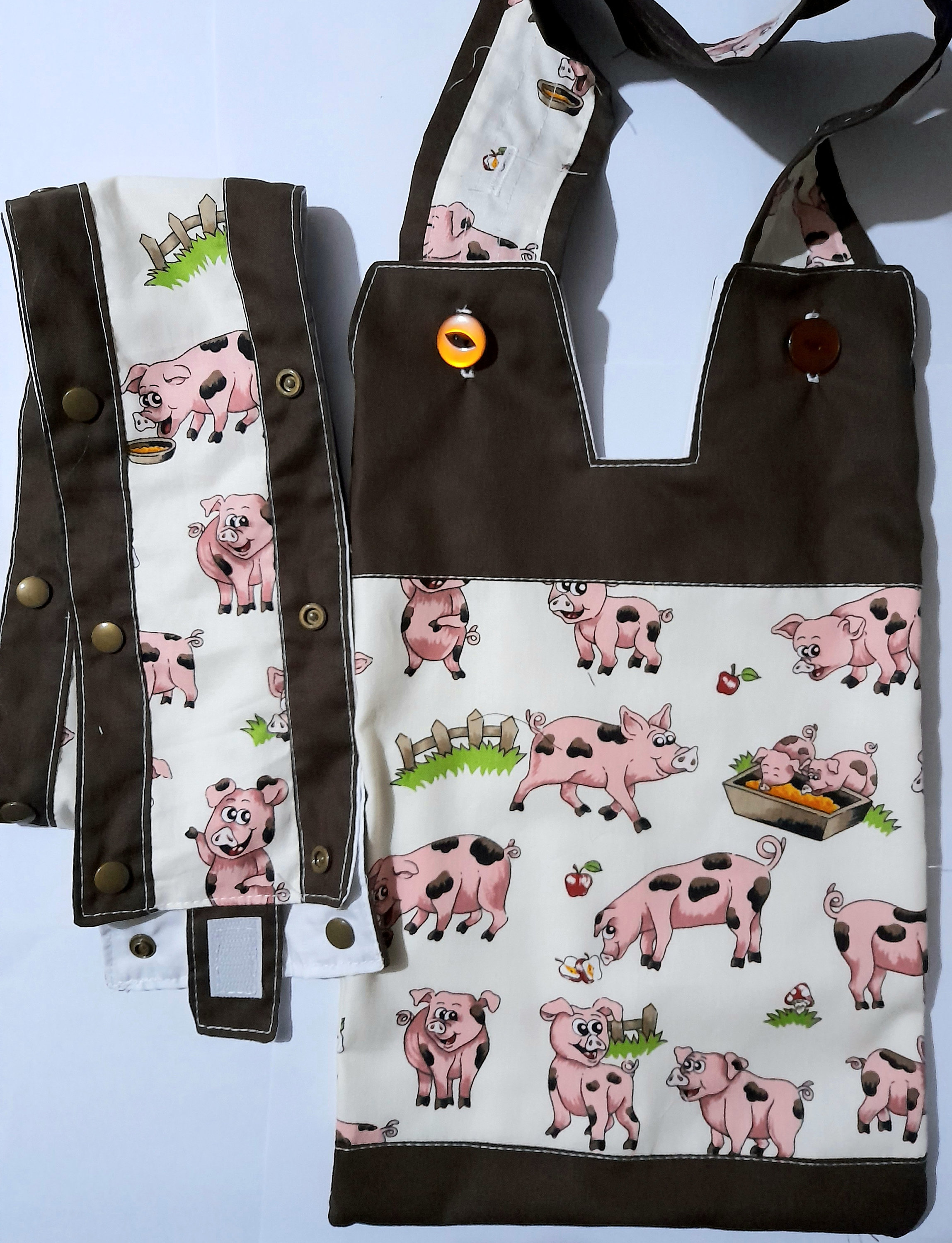 Little piglets. Catheter night bag cover +variations. .
