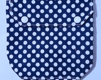 Drainage bag cover with a pocket. Polka-dot (red or blue). Please, read a description.