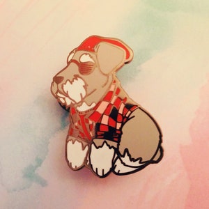 Schnauzer - Cute Dog Pin | Hard Enamel Pin | Dog Lover Gift