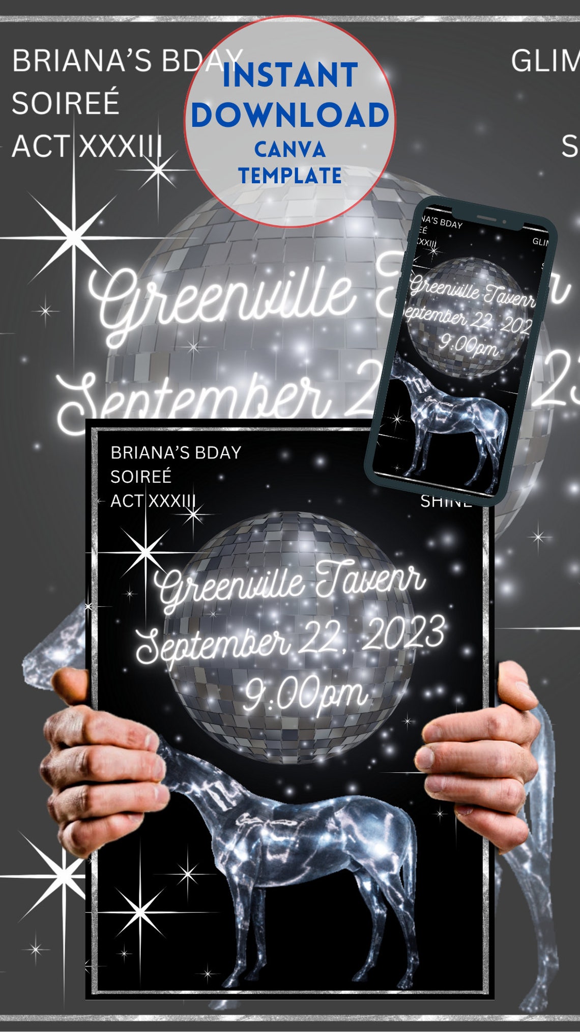 Beyoncé Renaissance Themed Invitation (instant Download) - Etsy