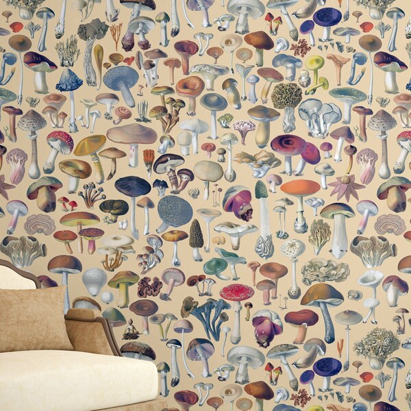 Mushroom Wallpaper - Etsy