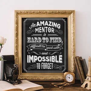Mentor Gift Mentor thank you gift Mentor retirement Going Away gift PRINTABLE Mentor Teacher Gift for Mentor Art Great Mentor Appreciation