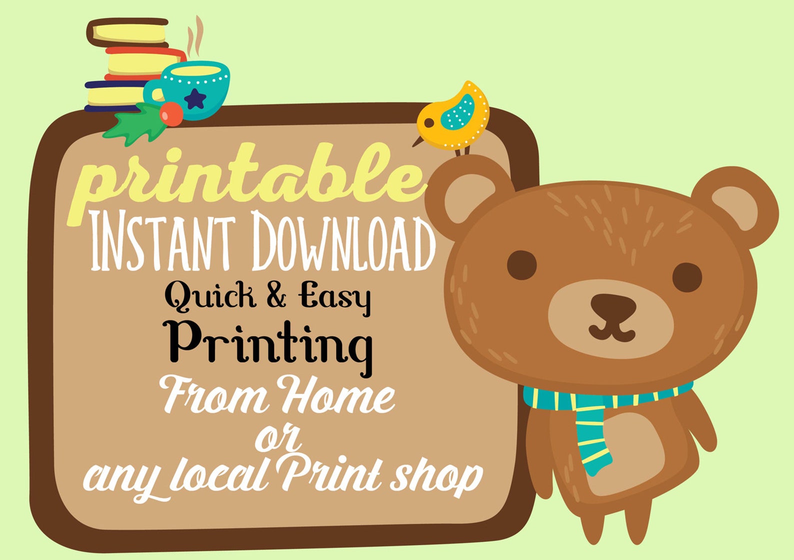 Numbers Printable Kids Wall Art Educational Poster Animal | Etsy