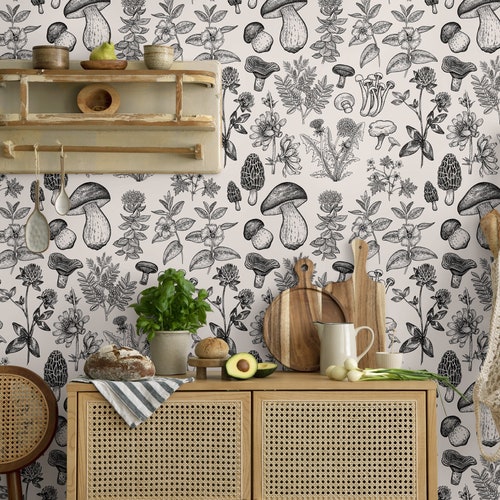Mushroom Peel And Stick Wallpaper