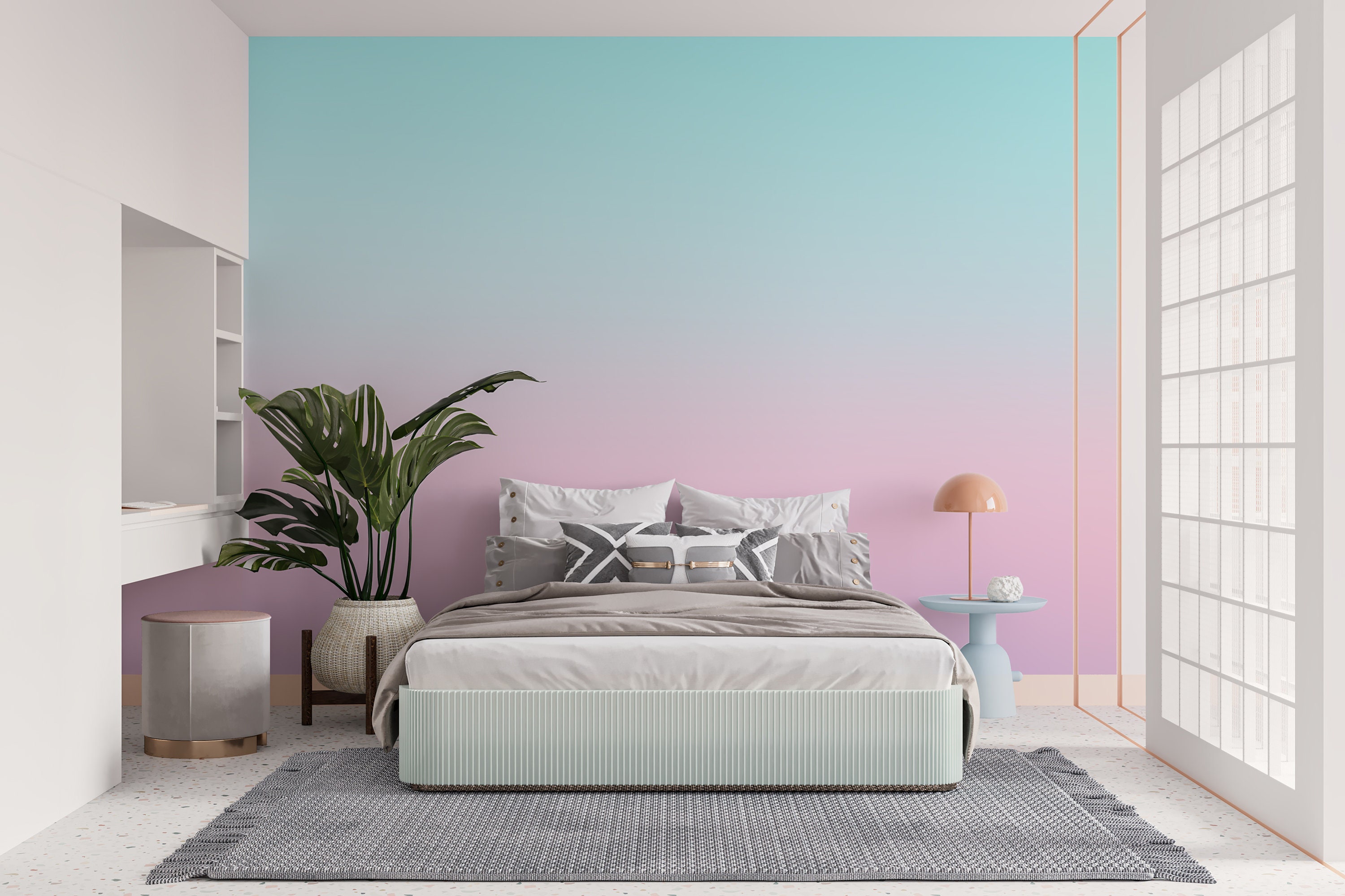 Ombre Wallpaper Removable Peel and Stick Gradient Wall Mural - Etsy