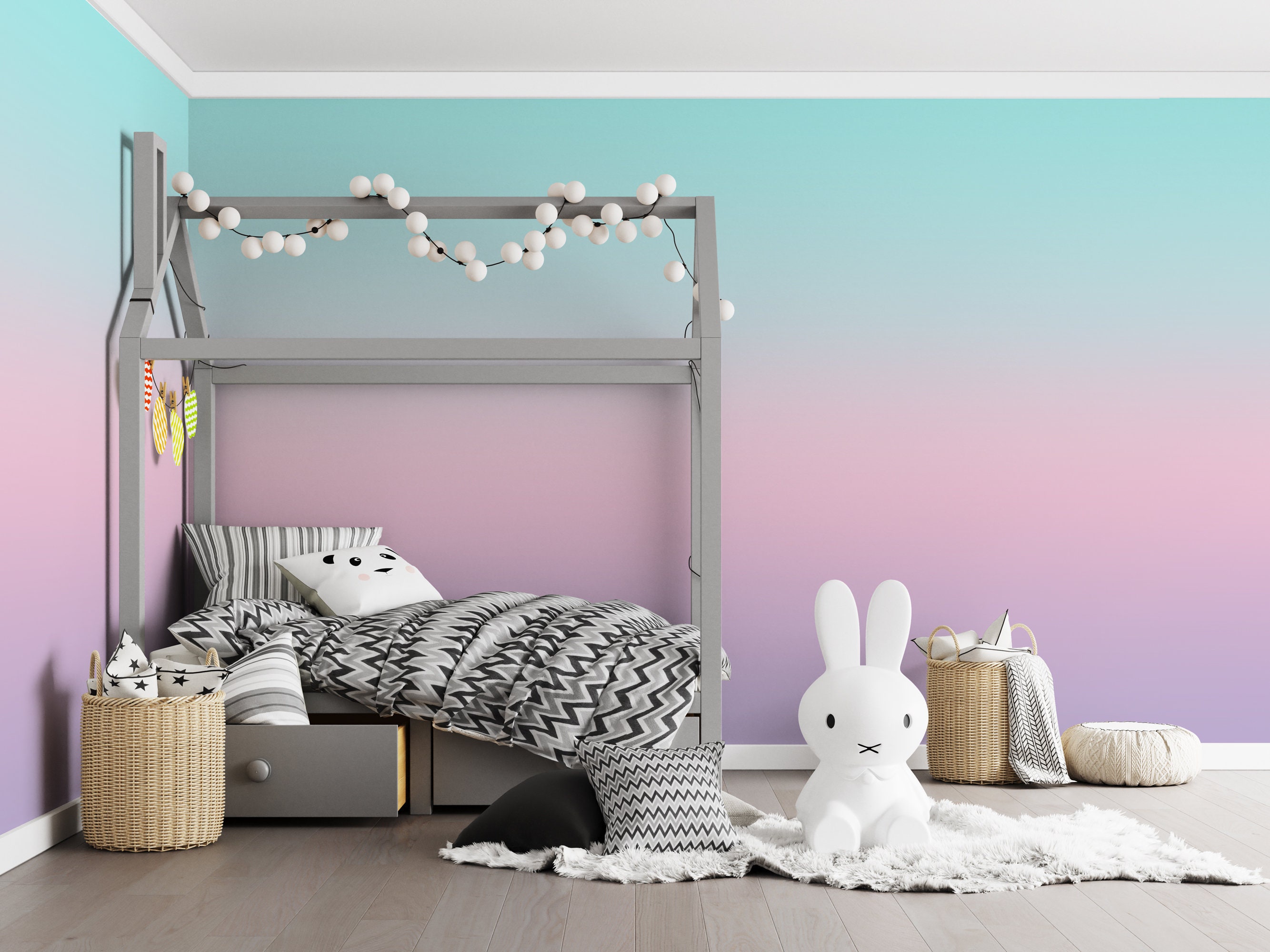 Ombre Wallpaper Removable Peel and Stick Gradient Wall Mural - Etsy