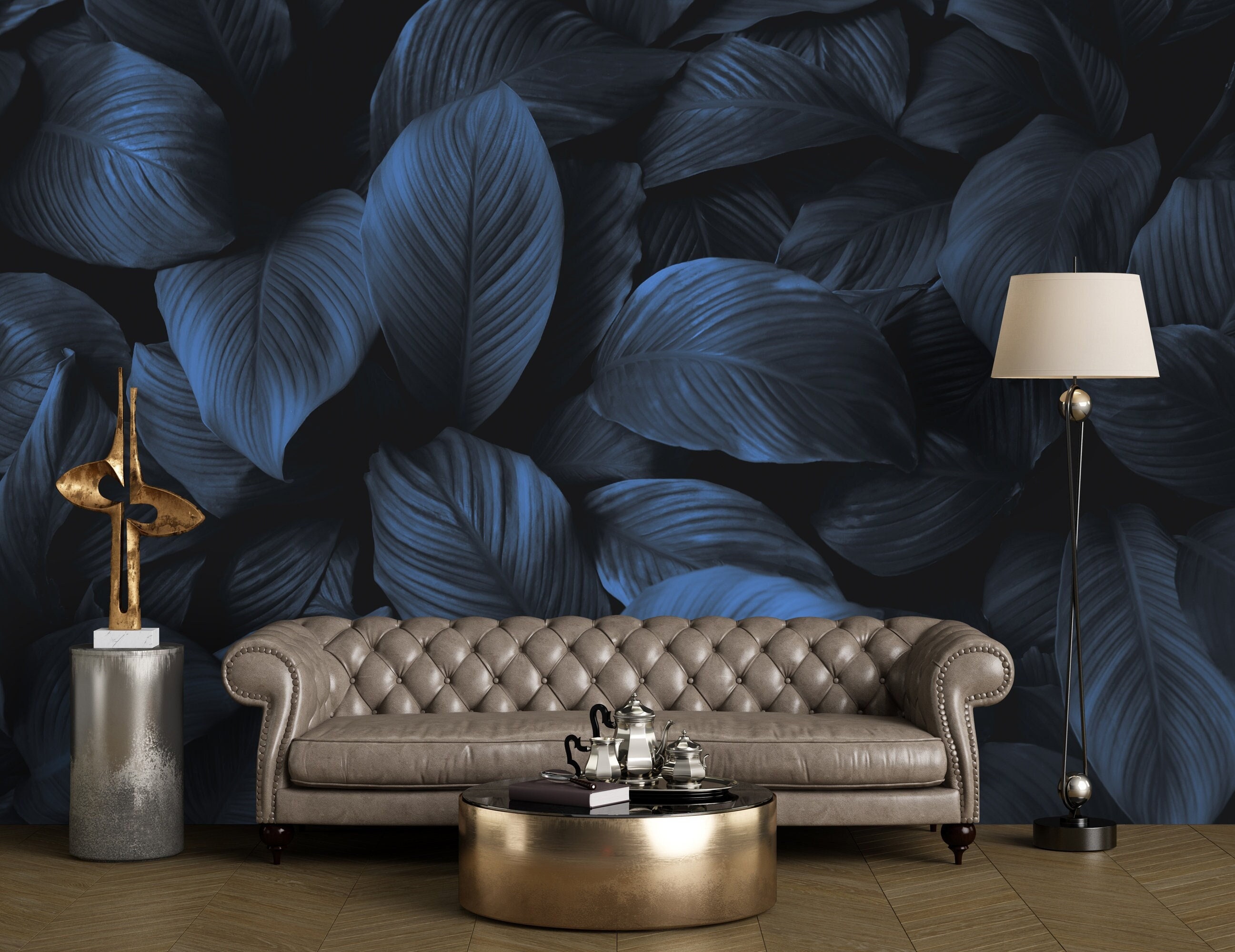 Dark Blue Wallpaper - Etsy Dark Blue Wallpaper - Etsy