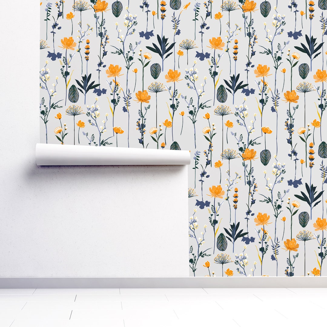 Wildflower Wallpaper Peel and Stick Removable Floral Wall Mural Garden