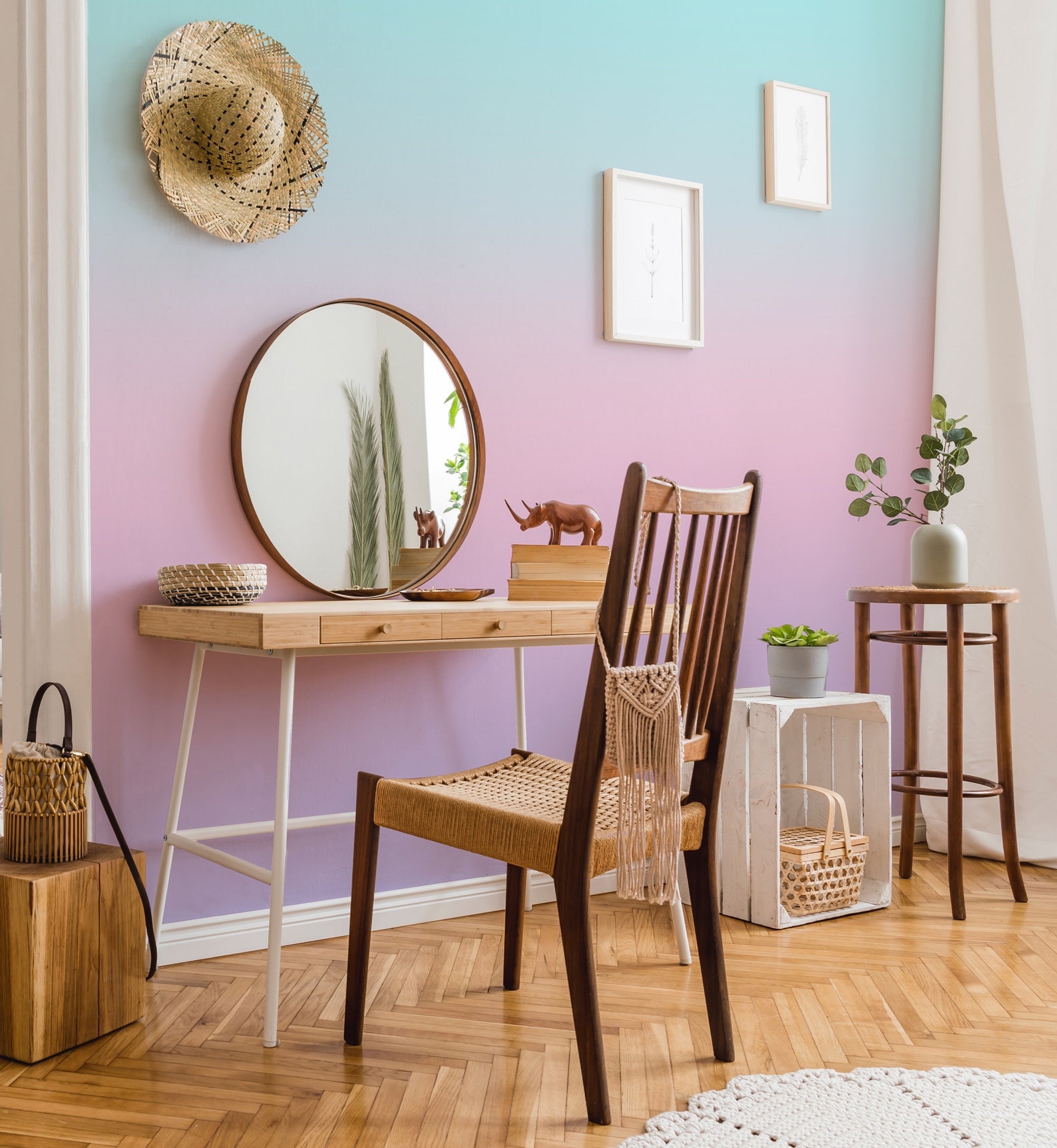 Ombre Wallpaper Removable Peel and Stick Gradient Wall Mural - Etsy