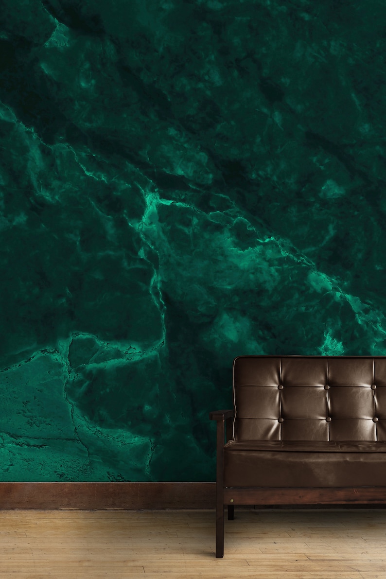 Emerald Green Marble Wallpaper Peel and Stick Removable - Etsy Ireland