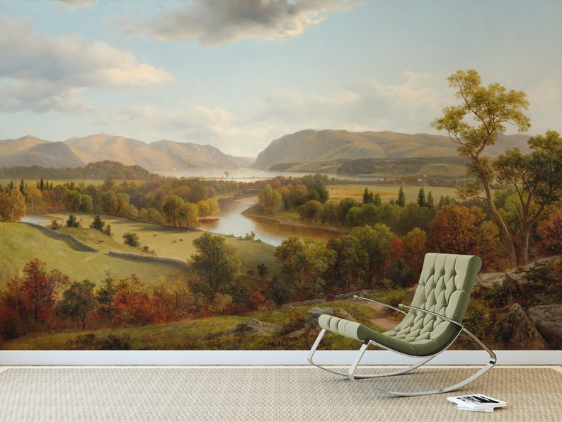 Landscape Mural Wallpaper Vintage Countryside Removable - Etsy