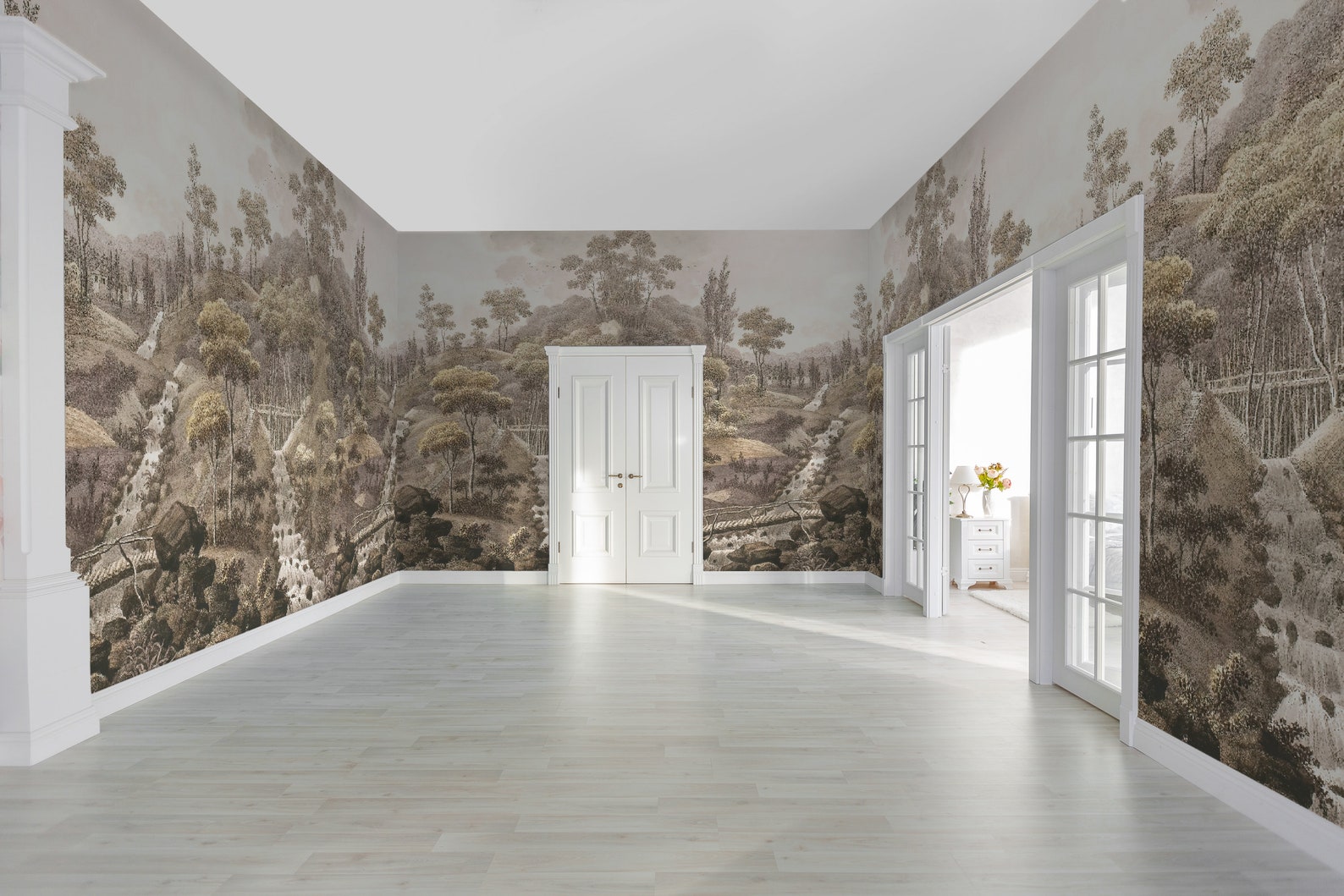 Vintage Landscape Mural Wallpaper Removable Peelandstick Etsy