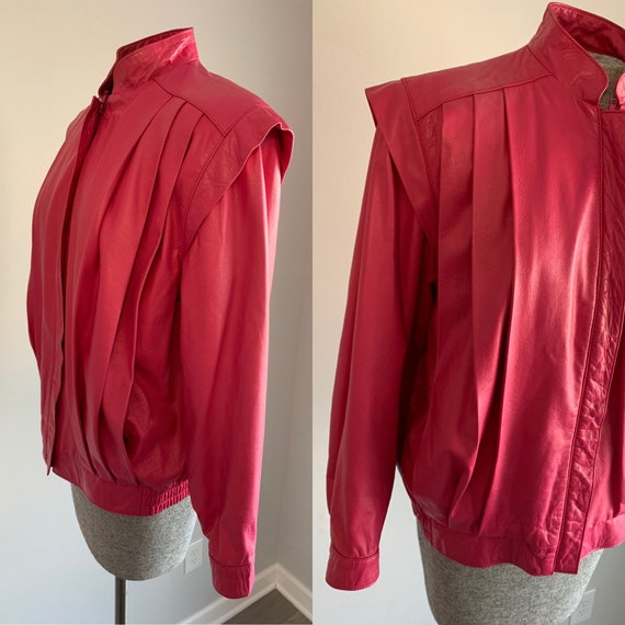 Vintage 1980s Pink Bomber Jacket