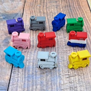 Mexican Train Domino Markers - 10 Colorful Domino Game Pieces