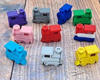 Mexican Train Domino Markers - 10 Colorful Domino Game Pieces