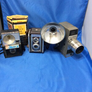 Vintage Kodak Cameras and Bell & Howell Movie Camera