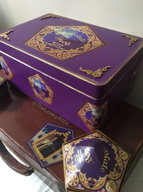 Harry Potter Chocolate frog keepsake wooden box Etsy