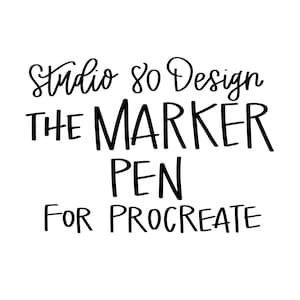 以下が含まれることがあります： Studio 80 Design The Marker Pen for Procreate、Procreateアプリ用のデジタルブラシです。