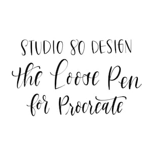 May include: Studio 80 Design, The Loose Pen for Procreate, a digital brush set for the Procreate app.