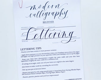 DIGITAL Beginner Modern Calligraphy Workbook