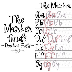 The Marker Alphabet Practice Sheets
